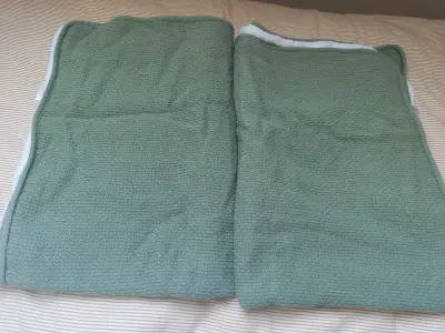 Wieg dekens voor winter 2 stuks - kleur pastel groen 1