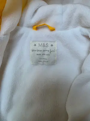 M&S Baby regenpakje 6–9 maanden Geel Raindrop Duck Hood – Nooit gebruikt 2