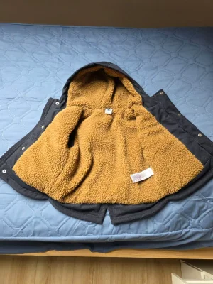 Petit Bateau winterparka 74 cm – donkergrijs met sherpa-voering, maat 12 maanden / 74 cm – nooit gedragen 4