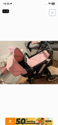 Bugaboo buffalo zwart roze 1