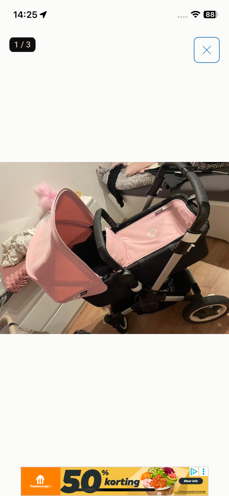 Bugaboo buffalo zwart roze