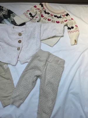 Winterpakket voor baby's – 3 truien + 2 broeken, maat 74, unisex 2