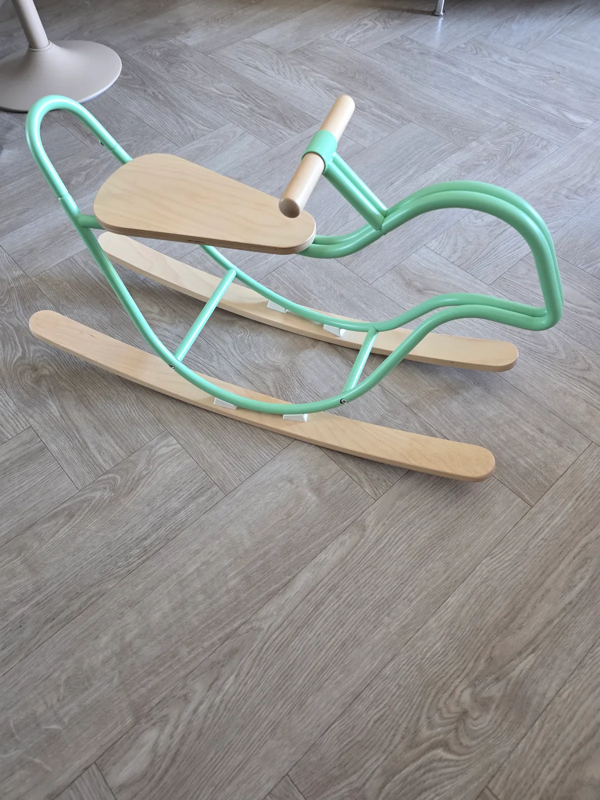 IKEA GREJSIMOJS Rocking Bird – Green & Birch, From 18 Months