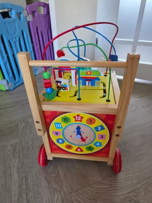 Wooden Activity Cube Baby Walker – 5-in-1 Learning Toy 4